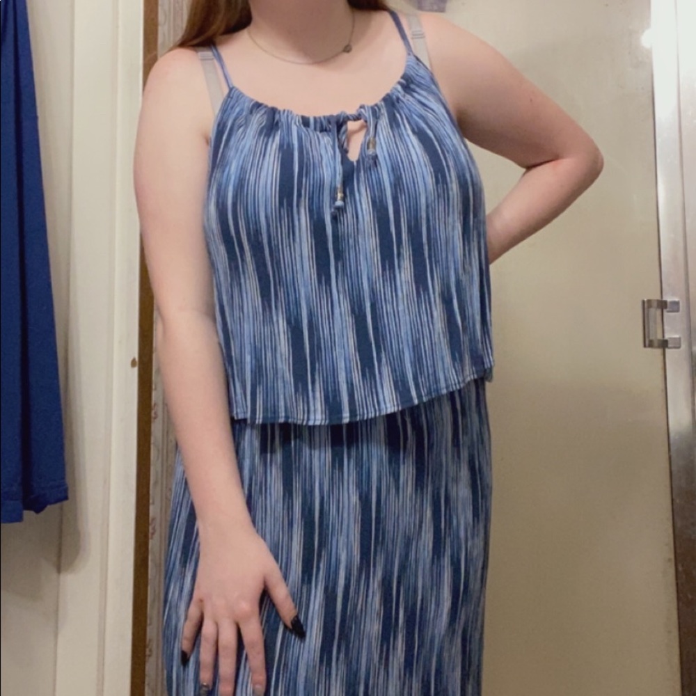Blue and white sundress size xl